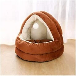 YangYan Removable Cat Bed House Kennel Nest Pet Nest Sofa With Ball Toys Dog Kennel Sofa House Cushion Cat Pet Products Kitten Bed (Color : Dark Blue, Size : M) -Dog Supplies Store 41dDzYjzJUL. AC