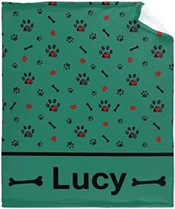 Personalized Dog Paws Blanket With Picture&Name For Pet Lover,Soft Fleece Flannel Blanket Pet Dog Lover Gift | Cat Lover Gift | Dog Mom |Cat Lady |Mother Gifts 60"x50" For Teens -Dog Supplies Store 41dhdoGS0HL. AC