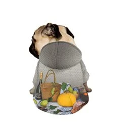DDFS Grey French Bulldog Costume Cute Dog Costume With 2 Halloween Pet Bandana, Small Dog Shirts Pet Cold Weather Coat Puppy Hoodies Doggy Apparel Cat Pullover Soft Dogs Outfit Print Food On The Table -Dog Supplies Store 41eDQa7ZPPL
