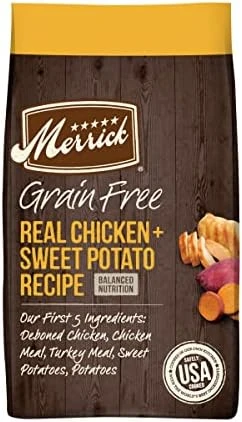 Merrick Dry Dog Food, Real Chicken And Sweet Potato Grain Free Dog Food Recipe - 22 Lb. Bag 9 Merrick Dry Dog Food, Real Chicken And Sweet Potato Grain Free Dog Food Recipe - 22 Lb. Bag - Image 9