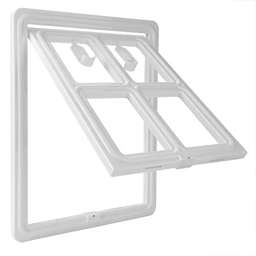 Pet Dog Door, Cat Door For Screen Door, Magnetic Locking Safe Flap, Plastic Pet Dog Puppy Cat Door For Screen Window Gate (Color : White, Size : 45.2 X 35cm) 3 Pet Dog Door, Cat Door For Screen Door, Magnetic Locking Safe Flap, Plastic Pet Dog Puppy Cat Door For Screen Window Gate (Color : White, Size : 45.2 X 35cm) - Image 3