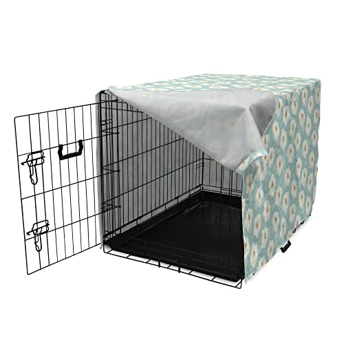 Ambesonne Popcorn Dog Crate Cover, Dream Food Of The Movie Night Snacks Tasty Cinema Treats Entertainment, Easy To Use Pet Kennel Cover For Small Dogs Puppies Kittens, 18 Inch, Eggshell Tan Pale Blue 3 Ambesonne Popcorn Dog Crate Cover, Dream Food Of The Movie Night Snacks Tasty Cinema Treats Entertainment, Easy To Use Pet Kennel Cover For Small Dogs Puppies Kittens, 18 Inch, Eggshell Tan Pale Blue - Image 3