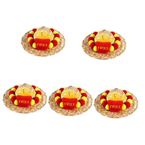 5pcs Cat Dog Straw Hat Trendy Hats Summer Clothing Dresses Trendy Pet Costume Hat Pet Cosplay Costume Small Animals Hat Hats For Dog Wear-Resistant Pet Hat Delicate Cat Hat Food 1 5pcs Cat Dog Straw Hat Trendy Hats Summer Clothing Dresses Trendy Pet Costume Hat Pet Cosplay Costume Small Animals Hat Hats For Dog Wear-Resistant Pet Hat Delicate Cat Hat Food