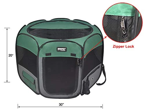 WINiPET 2-Door Folding Soft Pet Playpen (2 Year Warranty), Plus Carrying Bag And Food Grade Silicone Bowl, 10-Size And 12-Color Portable Dog Cat Playpen, Exercise Pen, Indoor & Outdoor Pet Home 2 WINiPET 2-Door Folding Soft Pet Playpen (2 Year Warranty), Plus Carrying Bag And Food Grade Silicone Bowl, 10-Size And 12-Color Portable Dog Cat Playpen, Exercise Pen, Indoor & Outdoor Pet Home - Image 2