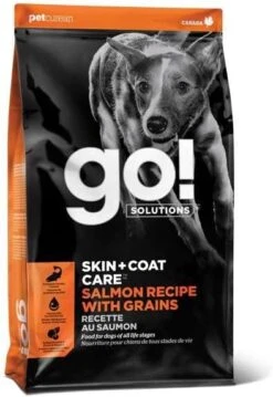 GO! SOLUTIONS Skin + Coat Care - Dry Dog Food, 3.5 Lb - Salmon Recipe With Grains For All Life Stages - Complete + Balanced Nutrition For Dogs -Dog Supplies Store 41hU8Cif7L. AC