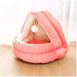 YangYan Removable Cat Bed House Kennel Nest Pet Nest Sofa With Ball Toys Dog Kennel Sofa House Cushion Cat Pet Products Kitten Bed (Color : Dark Blue, Size : M) -Dog Supplies Store 41jBRlqsaqL. AC