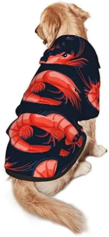 Shrimp Pattern Sea Food Pet Dog Costume Large Pets Wear Hoodies Winter Small Medium Cats Cloth Sweatshirts Jacket Pullover 11 Shrimp Pattern Sea Food Pet Dog Costume Large Pets Wear Hoodies Winter Small Medium Cats Cloth Sweatshirts Jacket Pullover - Image 11