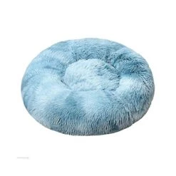 YangYan Round Washable Long Plush Dog Kennel New Super Soft Dog Mat Dog Basket Pet Bed Cat House Velvet Mats Sofa For Dog (Color : Sky Blue, Size : 40cm)