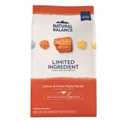 Natural Balance Limited Ingredient Adult Grain-Free Dry Dog Food, Salmon & Sweet Potato Recipe, 24 Pound (Pack Of 1)