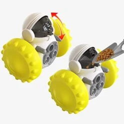 Pet Treat Dispensing Puzzle Slow Feeder Toys For Small And Medium Dogs,Fun Multifunction Interactive Chase Dog Cat Toys,Pet Leaky Food Tumbler Toy, Great Alternative To Dog Bowl For Dogs (Yellow) -Dog Supplies Store 41lz7CIOhOL