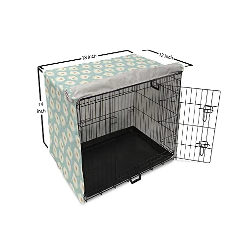 Ambesonne Popcorn Dog Crate Cover, Dream Food Of The Movie Night Snacks Tasty Cinema Treats Entertainment, Easy To Use Pet Kennel Cover For Small Dogs Puppies Kittens, 18 Inch, Eggshell Tan Pale Blue 6 Ambesonne Popcorn Dog Crate Cover, Dream Food Of The Movie Night Snacks Tasty Cinema Treats Entertainment, Easy To Use Pet Kennel Cover For Small Dogs Puppies Kittens, 18 Inch, Eggshell Tan Pale Blue - Image 6