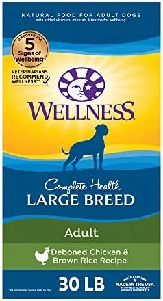 Wellness Complete Health Large Breed Dry Dog Puppy Food With Grains, Natural Ingredients, Made In USA With Real Meat (Puppy, Chicken, Salmon & Rice, 30-Pound Bag) 7 Wellness Complete Health Large Breed Dry Dog Puppy Food With Grains, Natural Ingredients, Made In USA With Real Meat (Puppy, Chicken, Salmon & Rice, 30-Pound Bag) - Image 7