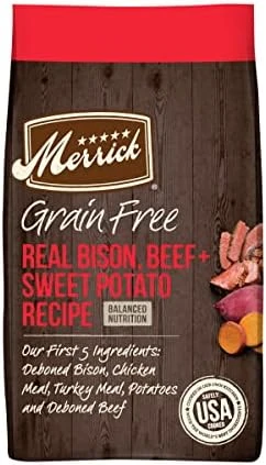Merrick Dry Dog Food, Real Chicken And Sweet Potato Grain Free Dog Food Recipe - 22 Lb. Bag 12 Merrick Dry Dog Food, Real Chicken And Sweet Potato Grain Free Dog Food Recipe - 22 Lb. Bag - Image 12