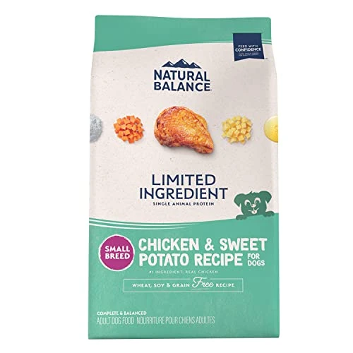 Natural Balance Limited Ingredient Small Breed Adult Grain-Free Dry Dog Food, Chicken & Sweet Potato Recipe, 4 Pound (Pack Of 1) 1 Natural Balance Limited Ingredient Small Breed Adult Grain-Free Dry Dog Food, Chicken & Sweet Potato Recipe, 4 Pound (Pack Of 1)