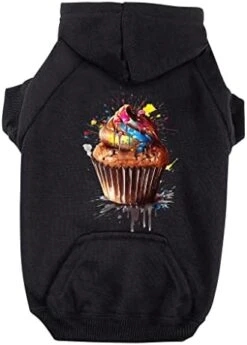 GENERIC Cupcake Dog Hoodie With Pocket - Food Dog Coat - Printed Dog Clothing - Gray, L 29 GENERIC Cupcake Dog Hoodie With Pocket - Food Dog Coat - Printed Dog Clothing - Gray, L -Dog Supplies Store 41mmnQylaJL. AC 4