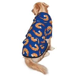 Shrimp Pattern Sea Food Pet Dog Hoodie Costume Pets Wear Hoodies Winter Coat Cloth Sweaters Sweatshirts Jacket Pullover