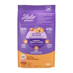 Halo Holistic Dog Food, Complete Digestive Health Cage-Free Chicken And Brown Rice Recipe, Dry Dog Food Bag, Small Breed Formula, 3.5-lb Bag -Dog Supplies Store 41nVcOKz3jL