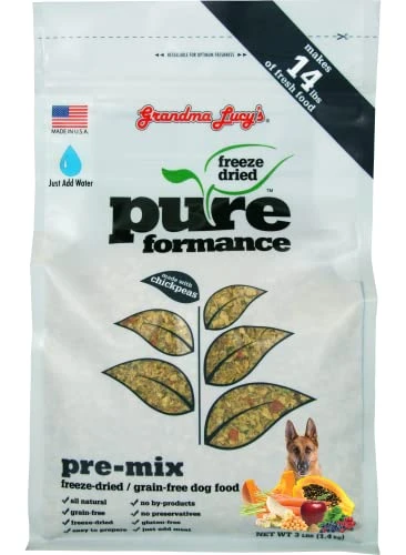 Grandma Lucy's PUREformance Pre-Mix Dog Food, Grain Free And Freeze-Dried - 3Lb Bag 1 Grandma Lucy's PUREformance Pre-Mix Dog Food, Grain Free And Freeze-Dried - 3Lb Bag