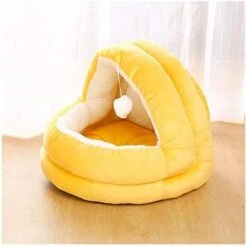 YangYan Removable Cat Bed House Kennel Nest Pet Nest Sofa With Ball Toys Dog Kennel Sofa House Cushion Cat Pet Products Kitten Bed (Color : Dark Blue, Size : M) -Dog Supplies Store 41pdDBJo4LL. AC