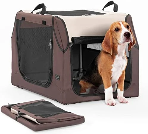 Petsfit Soft Dog Crate With Tilt Angle, 36" L X 24" W X 23" H Fit For Car Seats And Trunks, Multiple Carrying Options, Ideal For Dog Travel 9 Petsfit Soft Dog Crate With Tilt Angle, 36" L X 24" W X 23" H Fit For Car Seats And Trunks, Multiple Carrying Options, Ideal For Dog Travel - Image 9