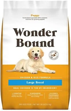 Amazon Brand - Wonder Bound Large Breed, Adult Dry Dog Food, Chicken & Rice, 30 Pound Bag 15 Amazon Brand - Wonder Bound Large Breed, Adult Dry Dog Food, Chicken & Rice, 30 Pound Bag -Dog Supplies Store 41pr0udmGRL. AC