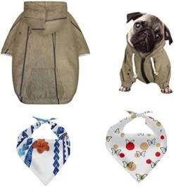 DDFS Grey French Bulldog Costume Cute Dog Costume With 2 Halloween Pet Bandana, Small Dog Shirts Pet Cold Weather Coat Puppy Hoodies Doggy Apparel Cat Pullover Soft Dogs Outfit Print Food On The Table -Dog Supplies Store 41pr3lygqFL. AC 1