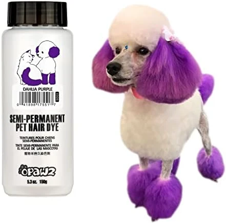 OPAWZ Semi-Permanent Dog Hair Dye, Food-Grade Pigment Dog Dye, Non-Toxic Pet Hair Dye For Dogs, Cats And All Pets Can Be Bathed (Dahlia Purple) 5 OPAWZ Semi-Permanent Dog Hair Dye, Food-Grade Pigment Dog Dye, Non-Toxic Pet Hair Dye For Dogs, Cats And All Pets Can Be Bathed (Dahlia Purple) - Image 5