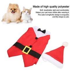 OKJHFD 4 Sizes Dog Christmas Clothes, Light Comfortable Funny Warm Dog Christmas Clothes With Hat For Small Medium Large Dogs (L) -Dog Supplies Store 41rNUUb9YcL