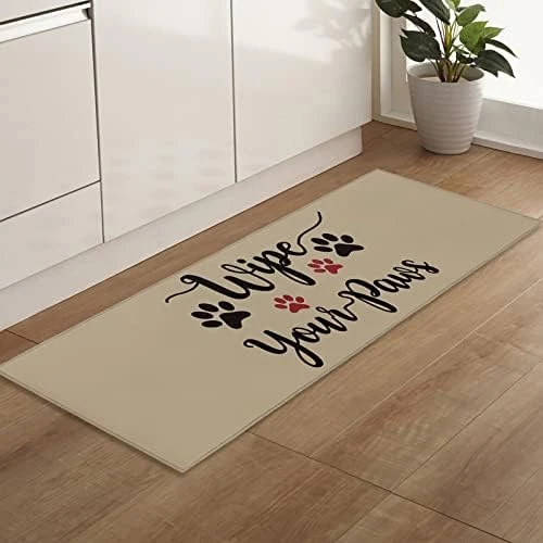 Savannan Runner Rugs And Mats,7871 Pcs Welcome Bulldog Cute Black Dog Pet Footprint Animal Brown Non Slid,Absorbent Kitchen Rug,Rubber Dots Backing Indoor Door Mat,Standing Mat 19.7x47.2 Inch 12 Savannan Runner Rugs And Mats,7871 Pcs Welcome Bulldog Cute Black Dog Pet Footprint Animal Brown Non Slid,Absorbent Kitchen Rug,Rubber Dots Backing Indoor Door Mat,Standing Mat 19.7x47.2 Inch - Image 12
