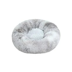 YangYan Round Washable Long Plush Dog Kennel New Super Soft Dog Mat Dog Basket Pet Bed Cat House Velvet Mats Sofa For Dog (Color : Sky Blue, Size : 40cm) -Dog Supplies Store 41sgZKXBdhL