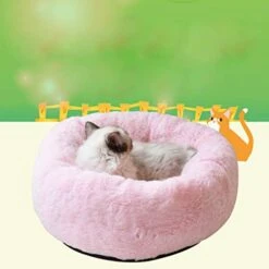 Shaggy Fur Donut Dog Bed Warm Plush Princess Cat House Kennel Bed Hamster Washable Nest(No Pillow) -Dog Supplies Store 41snTZZaPdL