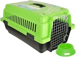 PACK LEADER | Rigid Carrier For Small Dogs And Cats | Safe Metal Grid | Includes Food Dish | Heavy Duty Design For Safe Travel | Size 57 X 39 X 31 Cm | Assorted Colour -Dog Supplies Store 41t5mUdByfL. AC