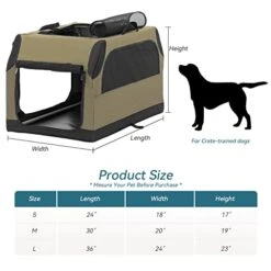 Petsfit Soft Dog Crate With Tilt Angle, 36" L X 24" W X 23" H Fit For Car Seats And Trunks, Multiple Carrying Options, Ideal For Dog Travel 18 Petsfit Soft Dog Crate With Tilt Angle, 36" L X 24" W X 23" H Fit For Car Seats And Trunks, Multiple Carrying Options, Ideal For Dog Travel -Dog Supplies Store 41u2EVfOSKL