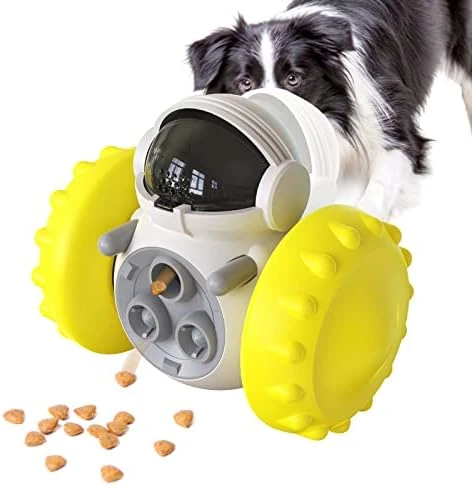 Dog Puzzle Toys, Interactive Treat Toy Food Dispenser, JOSMAX Robot Wheel Slow Feeder Toys For Smart Dogs To Keep Them Busy, Enrichment Toys For IQ Training Mind Improvement - Black 8 Dog Puzzle Toys, Interactive Treat Toy Food Dispenser, JOSMAX Robot Wheel Slow Feeder Toys For Smart Dogs To Keep Them Busy, Enrichment Toys For IQ Training Mind Improvement - Black - Image 8