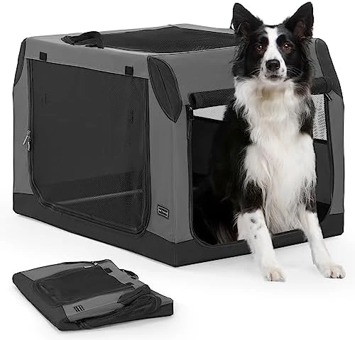 Petsfit Soft Dog Crate With Tilt Angle, 36" L X 24" W X 23" H Fit For Car Seats And Trunks, Multiple Carrying Options, Ideal For Dog Travel 8 Petsfit Soft Dog Crate With Tilt Angle, 36" L X 24" W X 23" H Fit For Car Seats And Trunks, Multiple Carrying Options, Ideal For Dog Travel - Image 8
