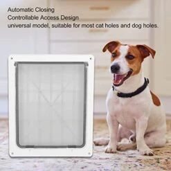 Cat Door, Guard Food Wear Resistant Universal Controllable Access Pet Flap Door For Dog Holes For Cat Holes White S 8 Cat Door, Guard Food Wear Resistant Universal Controllable Access Pet Flap Door For Dog Holes For Cat Holes White S -Dog Supplies Store 41x2Ra4aJNL