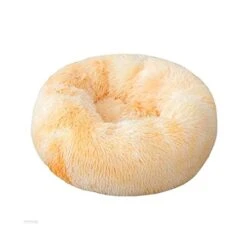 YangYan Round Washable Long Plush Dog Kennel New Super Soft Dog Mat Dog Basket Pet Bed Cat House Velvet Mats Sofa For Dog (Color : Sky Blue, Size : 40cm) -Dog Supplies Store 41x5Di57bHL