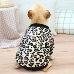 Soft Dog Clothes Dog Hoodies Coat Leopard Fleece Dog Sweatshirt For Medium Dogs Bulldog Pug Pet Shirt Clothing A5 XXL