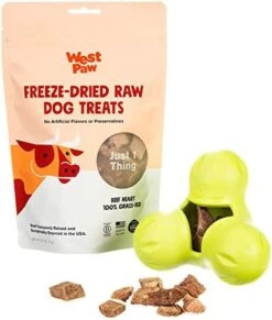 WEST PAW Dog Chew Toy And Puppy Training Treats Bundle, Zogoflex Tux Treat Dispensing Dog Chew Toy, Granny Smith, Small And Beef Heart Freeze-Dried Raw Dog Treats, Made In USA -Dog Supplies Store 41y4DzW4LbL. AC