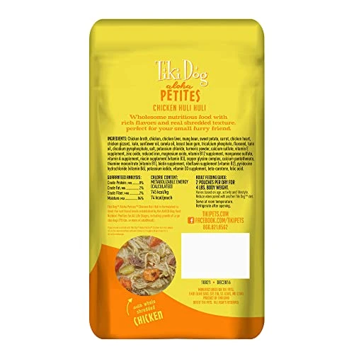 Tiki Dog Aloha Petites – Chicken Huli Huli Wet Dog Food – 3.5 Ounce (Pack Of 12) 1 Tiki Dog Aloha Petites – Chicken Huli Huli Wet Dog Food – 3.5 Ounce (Pack Of 12)