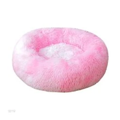 YangYan Round Washable Long Plush Dog Kennel New Super Soft Dog Mat Dog Basket Pet Bed Cat House Velvet Mats Sofa For Dog (Color : Sky Blue, Size : 40cm) -Dog Supplies Store 41zk5d7WTkL