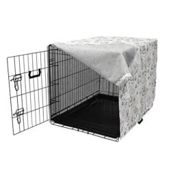 Lunarable Sketch Dog Crate Cover, Kitties Above The Puffy Clouds Dreaming Of Fish Domestic Pets Craving Food, Easy To Use Pet Kennel Cover For Small Dogs Puppies Kittens, 30 Inch, Multicolor -Dog Supplies Store 41znkEdN5aL