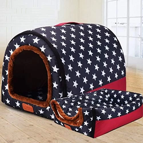 SENERY Stars Pet House PP Cotton Dog Nest Foldable Cat Bed For Small Medium Dogs Striped Travel Kennels Pet Products 8 SENERY Stars Pet House PP Cotton Dog Nest Foldable Cat Bed For Small Medium Dogs Striped Travel Kennels Pet Products - Image 8