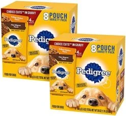 PEDIGREE CHOICE CUTS IN GRAVY Adult Soft Wet Dog Food 24-Count Variety Pack, 3.5 Oz Pouches -Dog Supplies Store 51 G69UlMiL. AC