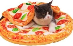 SEIS 2 Pcs Pet Mat And Blanket Set Warm Dog Pad Winter Cat Blanket Cute Pizza Toast Design Sleeping Bed (Pizza, L) 10 SEIS 2 Pcs Pet Mat And Blanket Set Warm Dog Pad Winter Cat Blanket Cute Pizza Toast Design Sleeping Bed (Pizza, L) -Dog Supplies Store 51036K2vJL. AC 1
