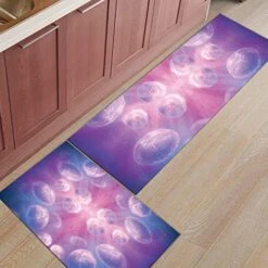 Durable Natural Rubber Door Mat 2 Pack Of Machine Washable Floor Carpets Sea Ocean Creature Aquatic Animals Jellyfish Personalized Area Runners Non Slip Rugs For Kitchen Entry -Dog Supplies Store 510FF5J4RnL