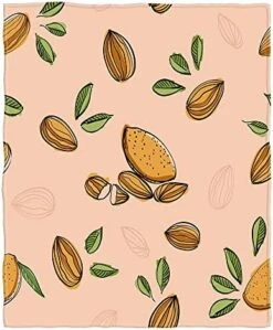 AOYEGO Almond Soft Throw Blanket Nut Shell Green Leaf Food 30x40 Inch Blanket Flannel Warm Travel Blankets For Pet Dog Cat 20 AOYEGO Almond Soft Throw Blanket Nut Shell Green Leaf Food 30x40 Inch Blanket Flannel Warm Travel Blankets For Pet Dog Cat -Dog Supplies Store 510NImvjzL. AC
