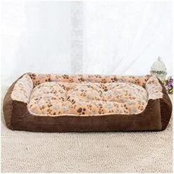 Warm Corduroy Padded Dog Bed Waterproof Washable Pet House Mat Perros Soft Sofa Kennel Dogs Cats House For Large Dogs Pink S 45x30cm -Dog Supplies Store 510xHpZRs1L. AC 2