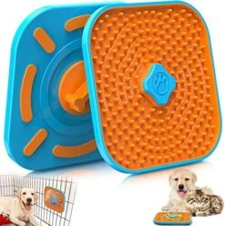 Lick Mats For Dogs, Dog Cage Training Licking Mat For Dogs, Multipurpose Lick Pads For Boredom And Reduce Dog Anxiety, Slow Feeding Pads For Dogs And Cats, Freezable, Slow Feeder Licking Plate -Dog Supplies Store 511IF106x8L. AC