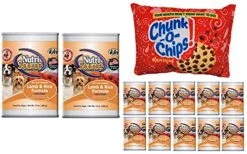Houndsense Multi Pack Bundles Including Nutrisource Puppy/Dog Can Foods 13oz. - 12pks And Bonus Plush Squeaker Toy. (12Pk - Lamb/Rice)